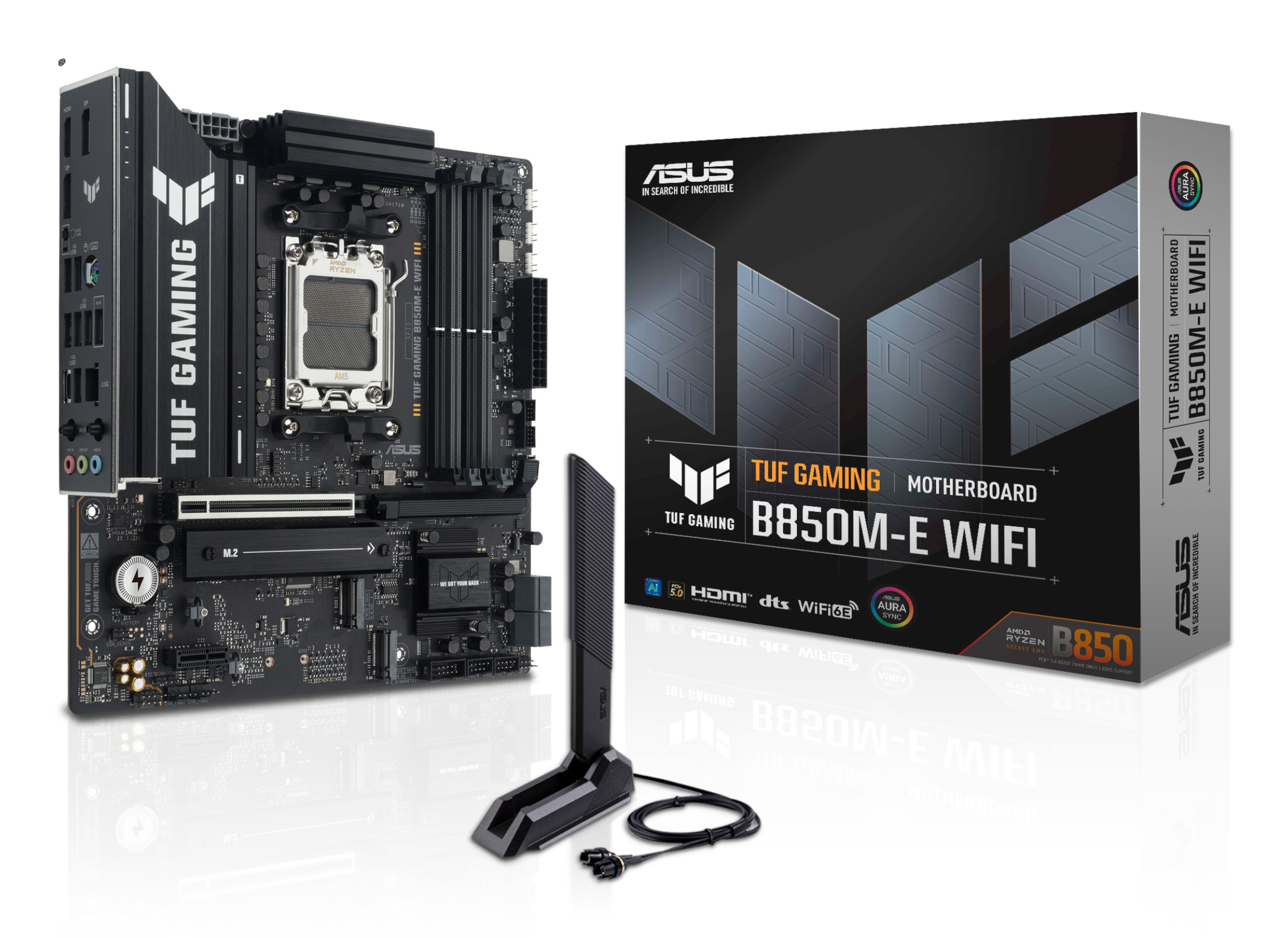 ASUS TUF Gaming B850M-E Wi-Fi 8000MHz (OC) DDR5 M.2 HDMI DP AMD B850 DDR5 mATX Anakart