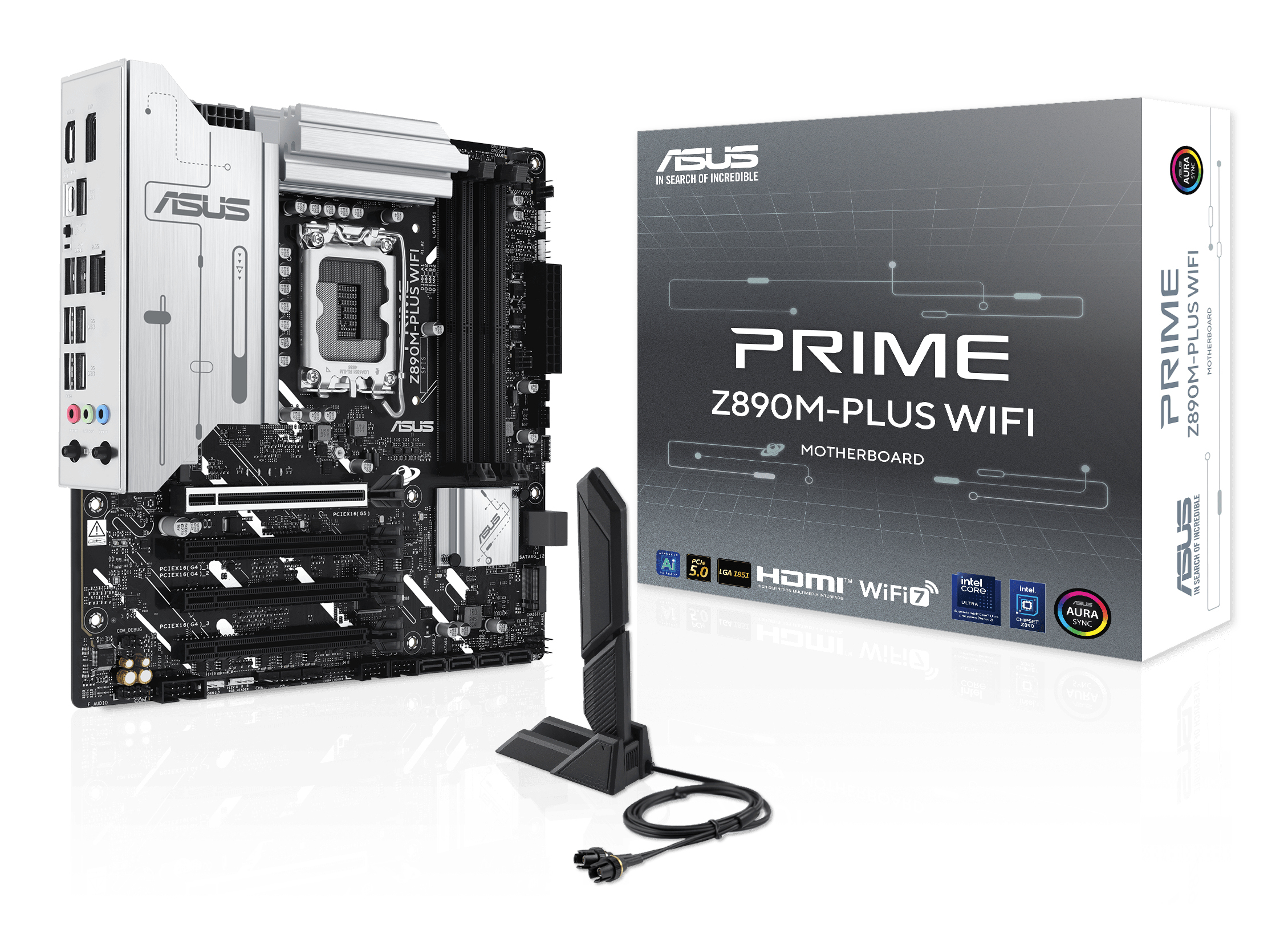 ASUS Prime Z890M-Plus Wi-Fi 8400MHz (OC) DDR5 M.2 HDMI DP Intel Z890 DDR5 mATX Anakart