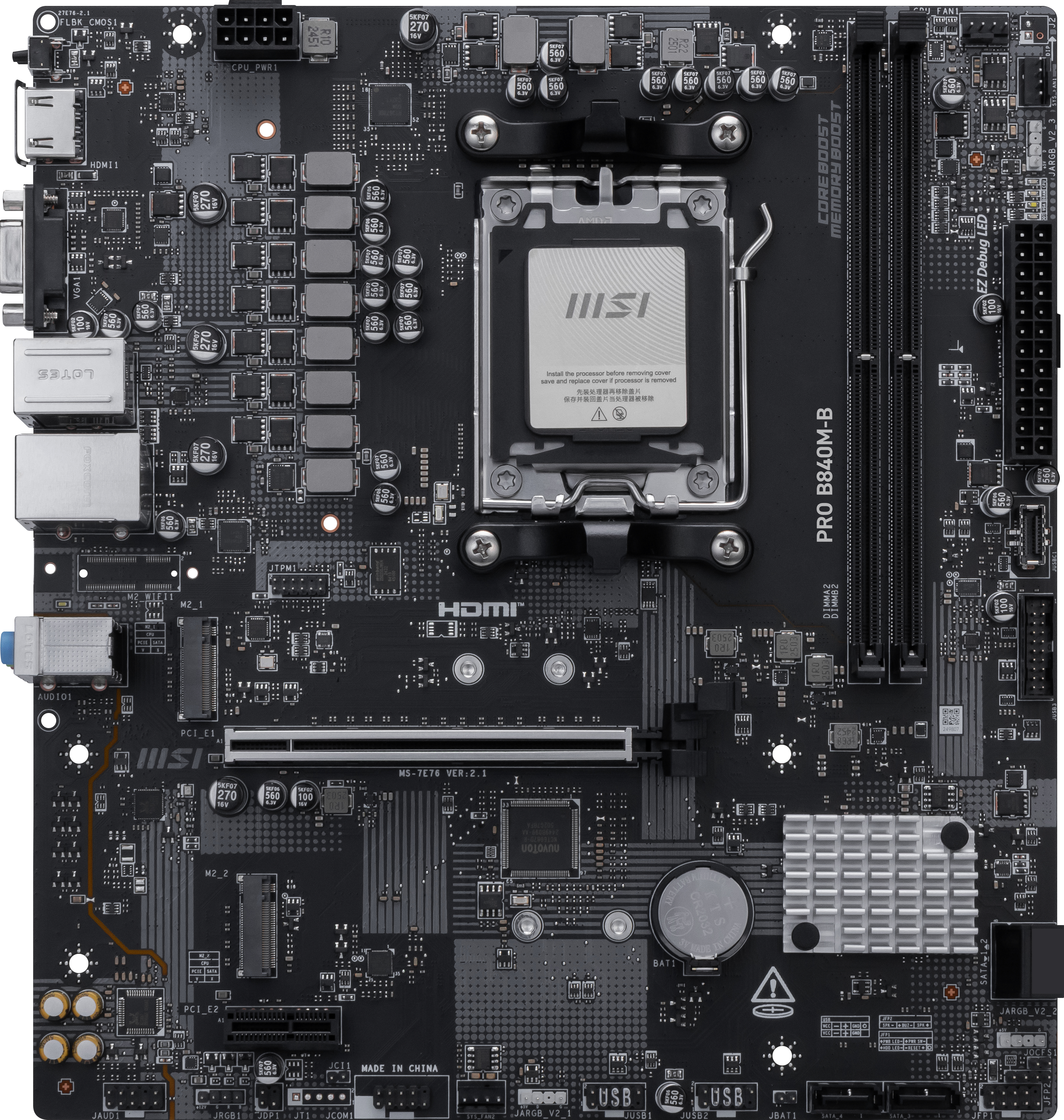 MSI PRO B840M-B AMD B840 DDR5 micro ATX Anakart