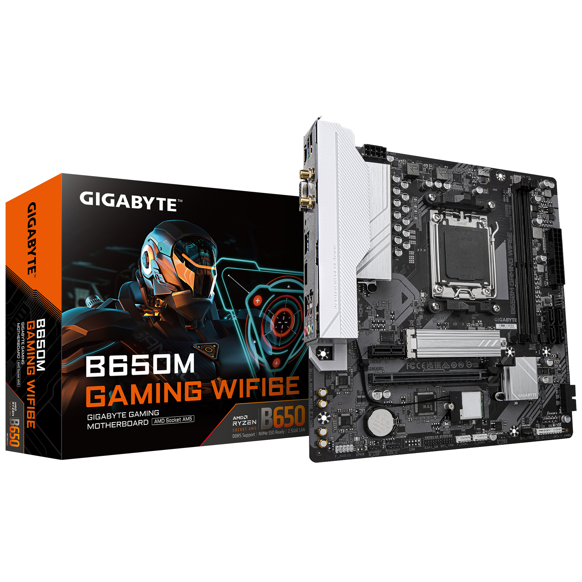 GIGABYTE B650M Gaming Wi-Fi 6E DDR5 6400 MHz (OC) M.2 HDMI 2.5G LAN Wi-Fi 6E AMD B650 DDR5 mATX Anakart