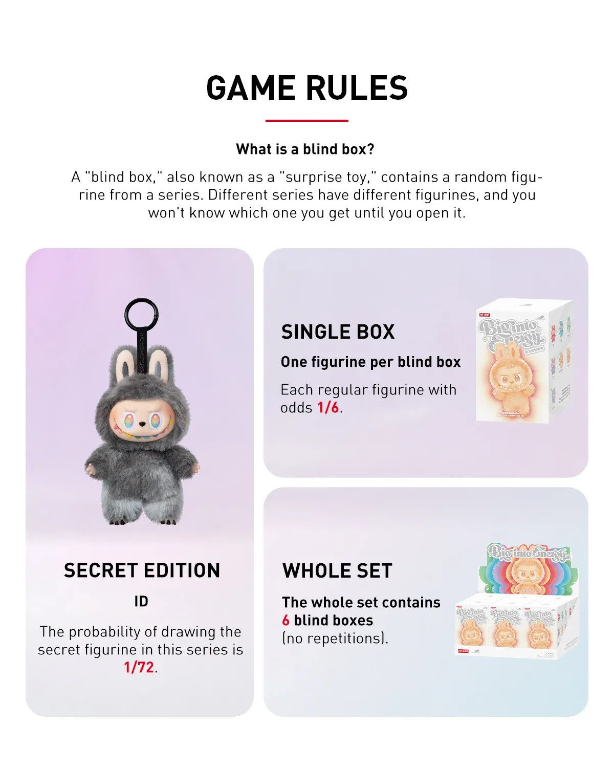 POP MART Labubu Big Into Energy – 6er Blindbox-Set Sammelfigur