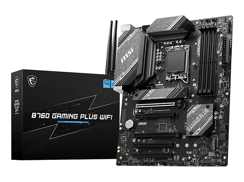 MSI B760 GAMING PLUS WIFI Mainboard Schwarz