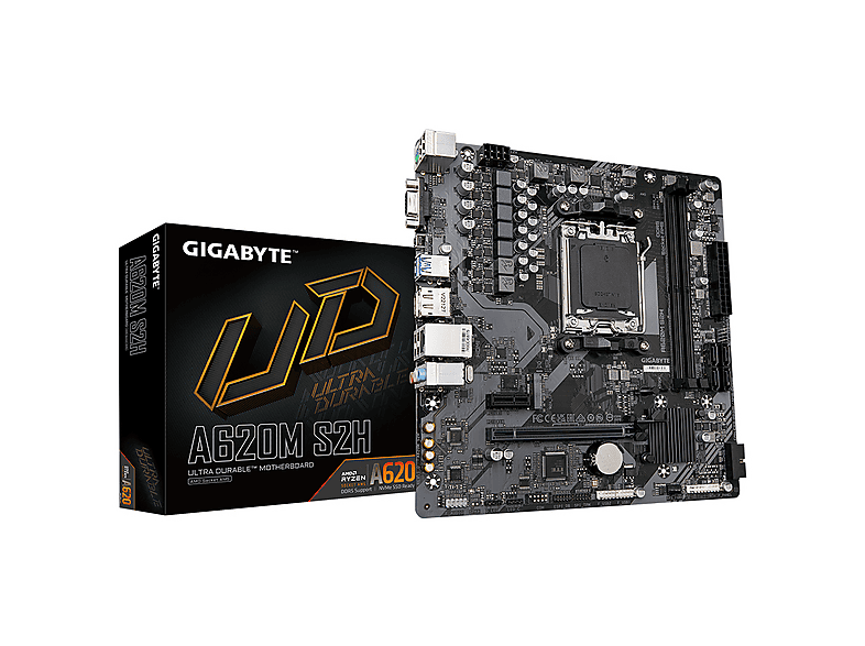 GIGABYTE S2H 6400 MHz M.2 DP HDMI 1G LAN AM5 A620M DDR5 Micro-ATX Anakart