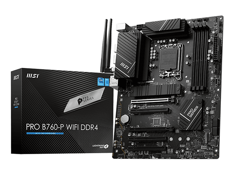 MSI PRO B760-P WIFI DDR4 Mainboard Schwarz