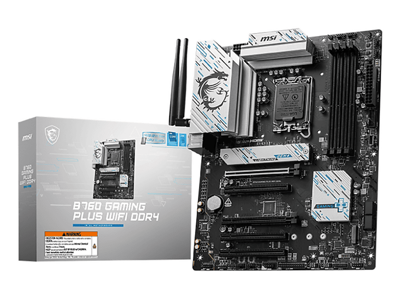 MSI B760 GAMING PLUS WIFI DDR4 Mainboard schwarz