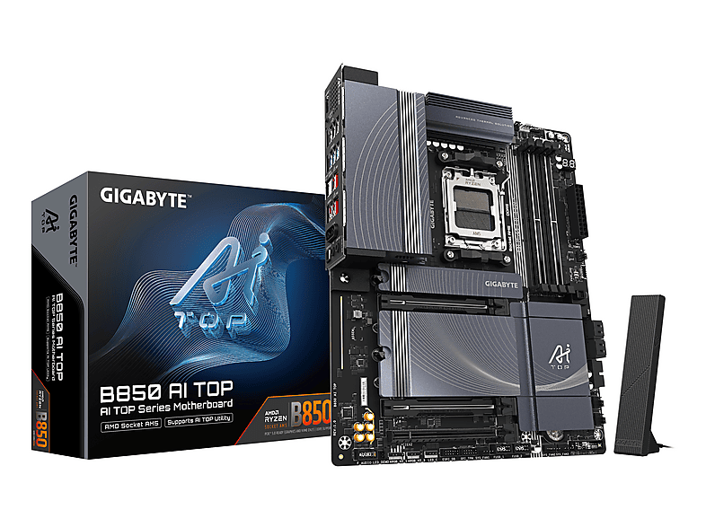 GIGABYTE GIGABYTE B850 AI TOP AM5 DDR5 ATX MB Komponenten Motherboards Mainboards AMD Mainboard Braun