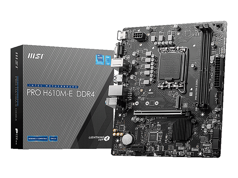 MSI PRO H610M-E DDR4 Mainboard Mehrfarbig