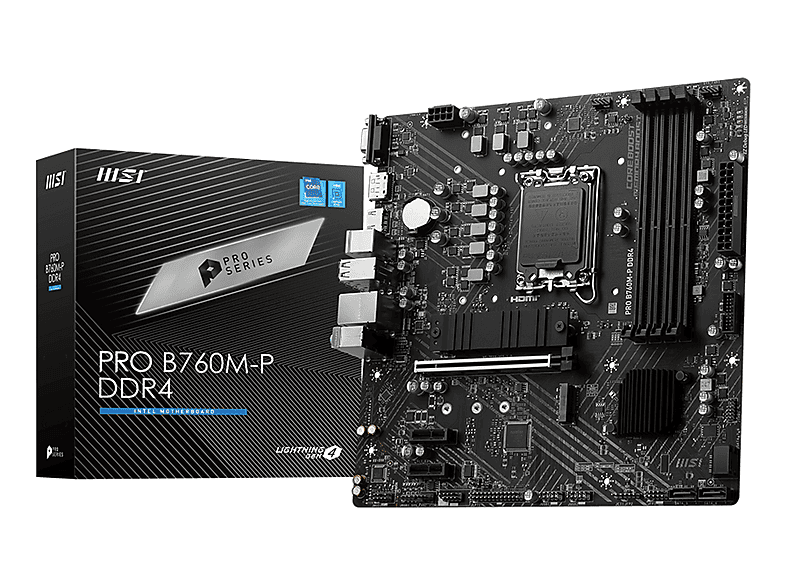 MSI PRO B760M-P DDR4 Mainboard gold