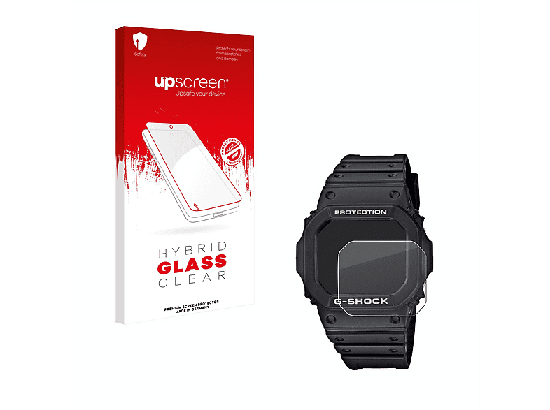 UPSCREEN klare Glas Schutzfolie (für Casio G-Shock GW-M5610-1ER)
