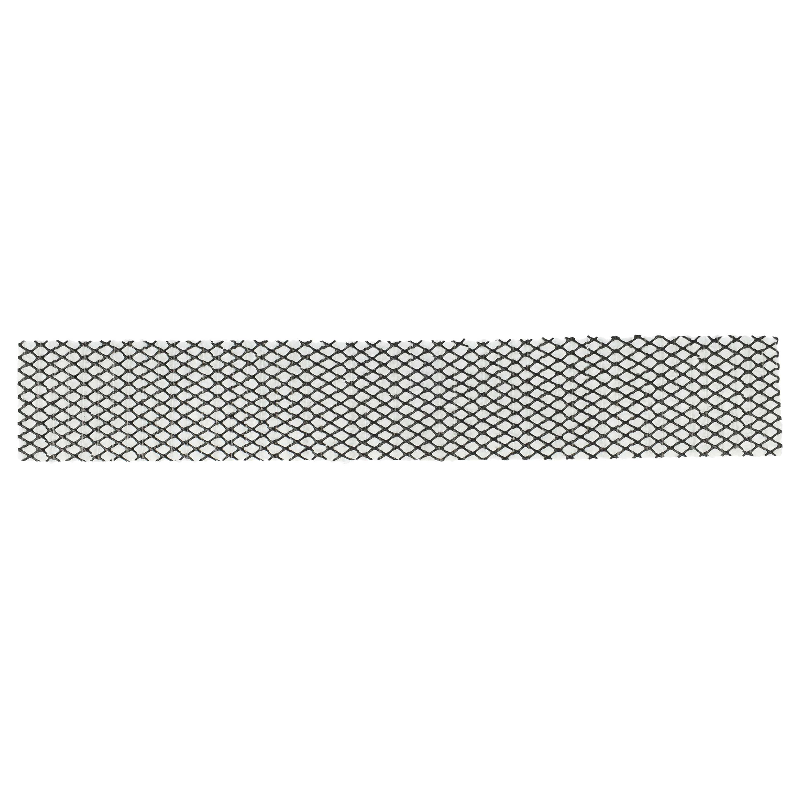 Ein schwarzes Gittermuster auf weißem Hintergrund. Das Gitter hat Diamantform.