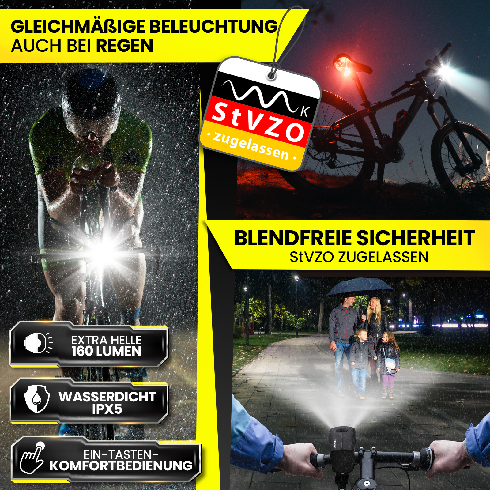 DUNLOP Fahrradlicht Set Fahrrad Licht | MediaMarkt