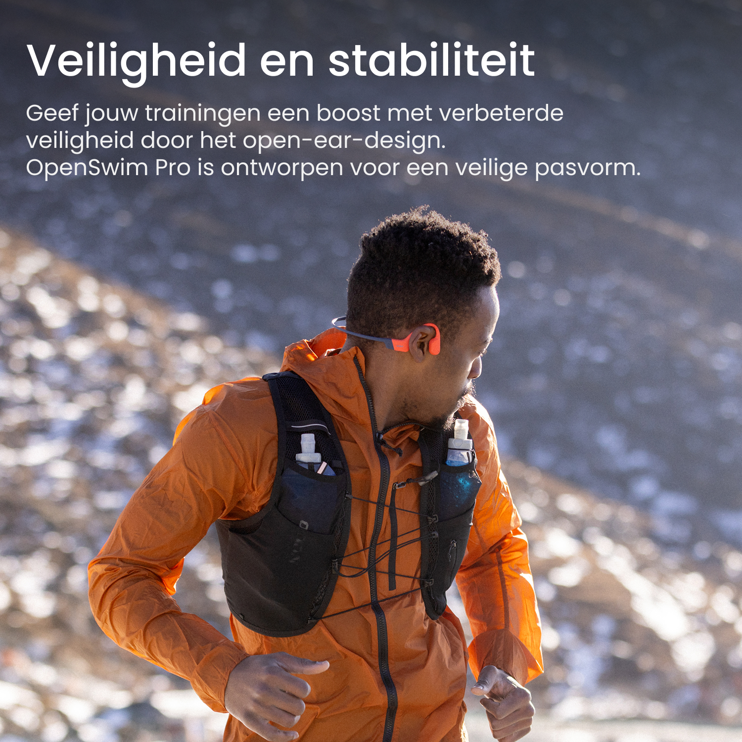 Philips TAA5608 Draadloze Open-ear Sportkoptelefoon - Bone Conduction Sport Oortjes Ip66 Stof En Waterbestendig Go Series Zwart Met Rood