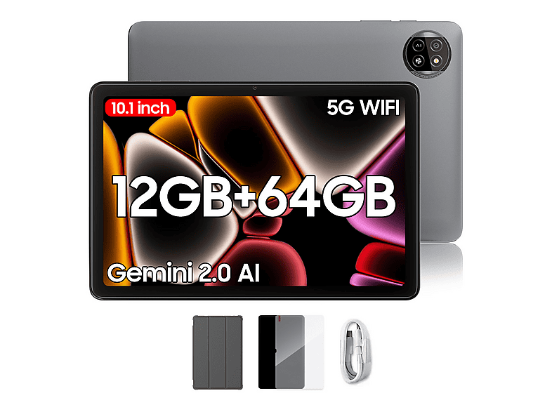 BLACKVIEW Tab 20 WiFi, Tablet, 64 GB, 10,1 Zoll, Grau