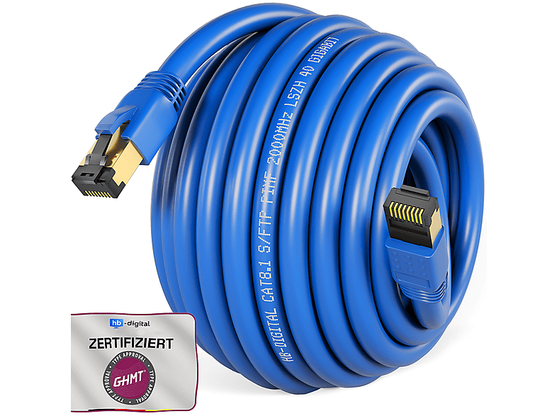 HB-DIGITAL CAT 8.1 RJ 45 S/FTP LSZH, LAN Kabel, 15 m | MediaMarkt