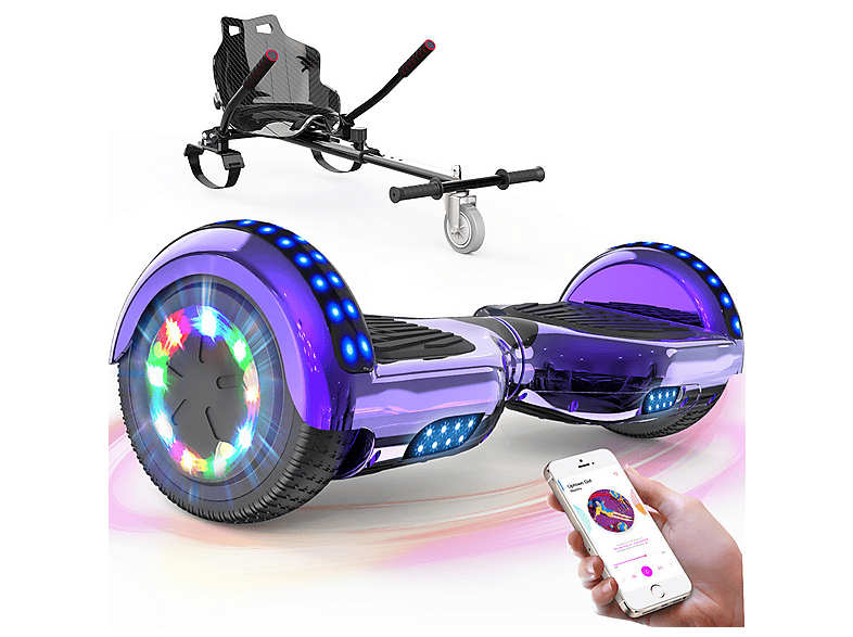 RCB JD Hoverboard mit Sitz, Bluetooth, LED-Licht ,15km/h, Balance Board ...