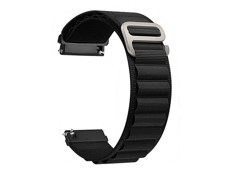 GPACK Honor Watch GS 3İ Uyumlu Alpine Nylon Kumaş 22-ALP Akıllı Saat Kordonu Siyah