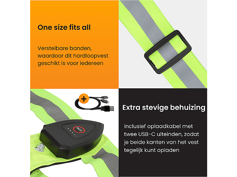 Gilet réfléchissant à LED rechargeable par USB – équipement de sécurité haute visibilité pour le carnaval, la course à pied, le cyclisme, la marche et les sports de nuit de 2026 ? $20.99