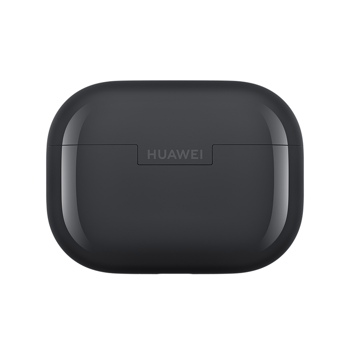 Un étui rectangulaire arrondi gris foncé avec le mot 'HUAWEI' au centre.