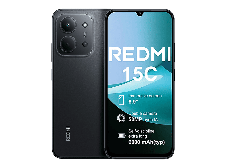 XIAOMI Redmi 15C 4+256GB 256 GB Black Dual SIM | MediaMarkt