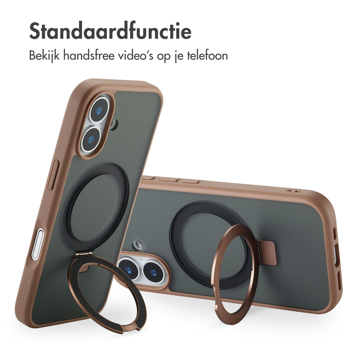 PopSockets PopCase Met Een Magnetische Ring - Telefoonhoesje Met Telefoonbutton Voor Apple Iphone 14 Pro Zwart