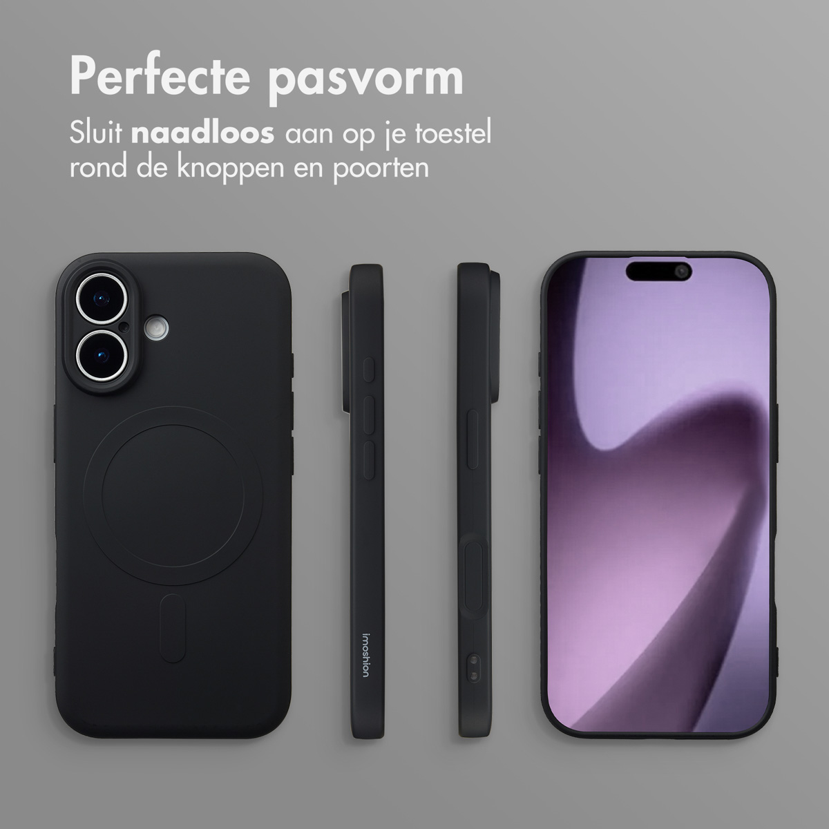 L'image montre des étuis de téléphone et un téléphone. Des étuis noirs sont affichés avec un téléphone, soulignant l'ajustement et la protection.