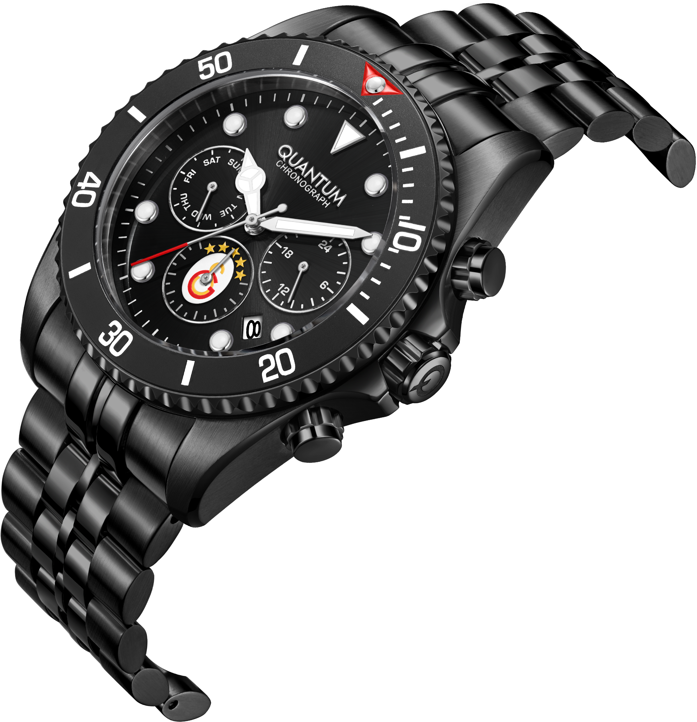 QUANTUM Galatasaray 5 Yıldızlı 25/M2 U251564 Çelik Kasa 42 mm Kol Saati Siyah