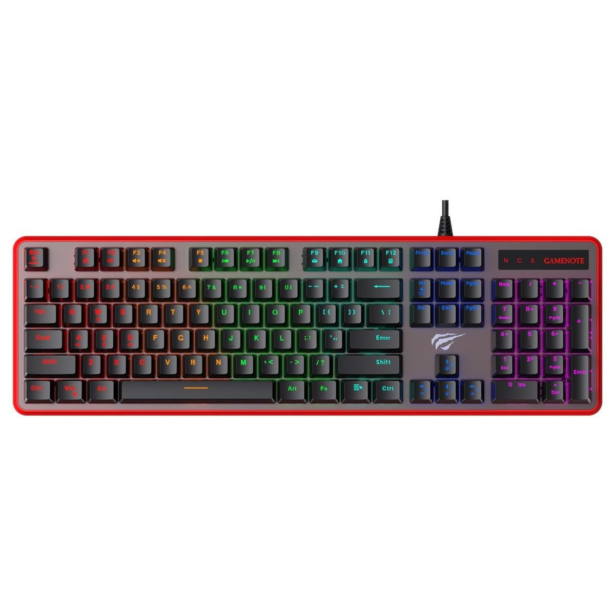 HAVIT Gamenote KB870L RGB Backlit Kablolu Gaming Mekanik Klavye Kırmızı
