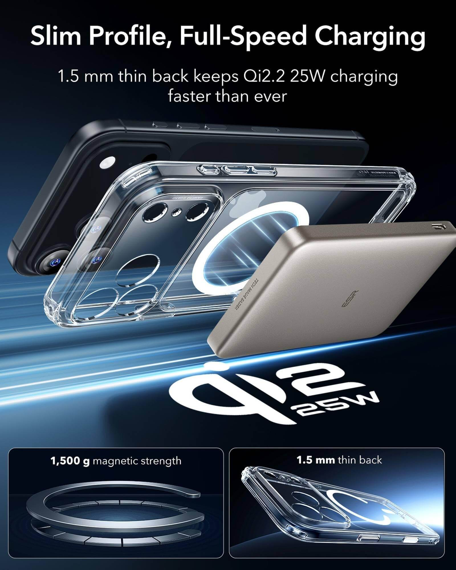ESR Set Classic Hybrid HaloLock & Tempered-Glass, Backcover, Apple, iPhone  17 Pro Max, transparent | SATURN