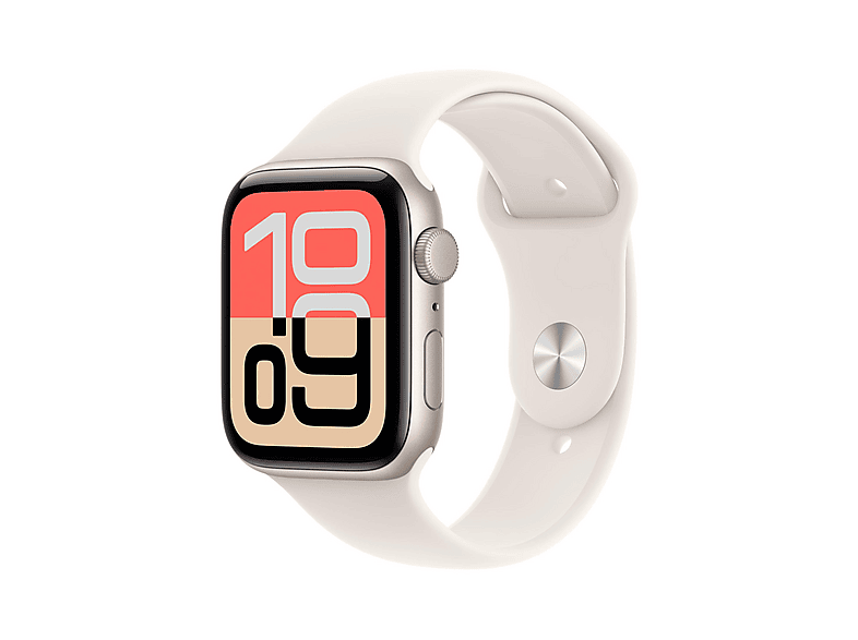 APPLE SE 3 GPS 44 STAR ALU STAR M/L Smartwatch Aluminium Fluorelastomer, 160-210 mm, Polarstern