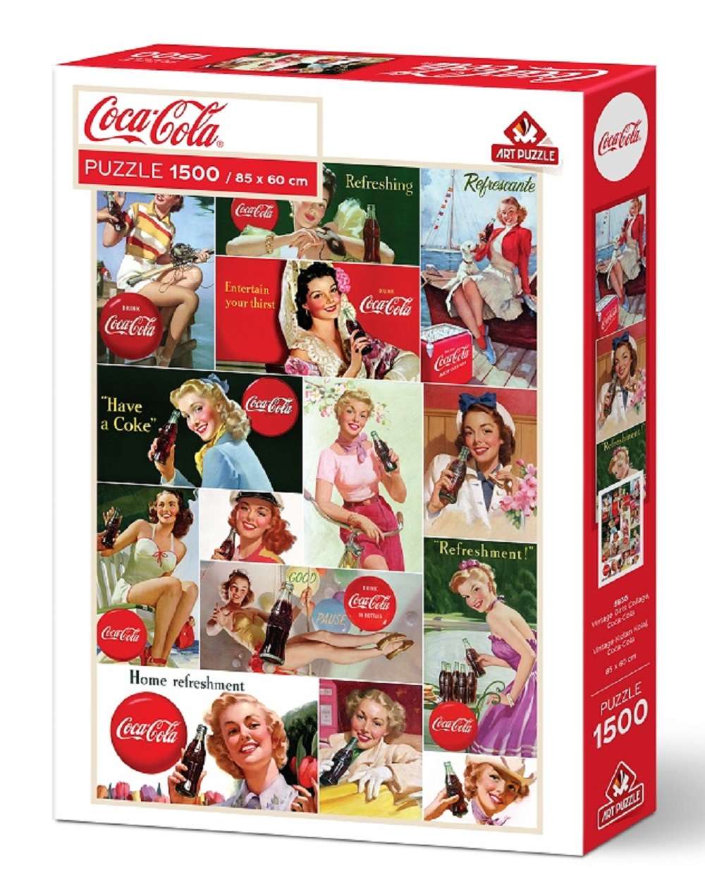 ART PUZZLE Coca-Cola Vintage Kızları Kolaj 1500 Parça Puzzle