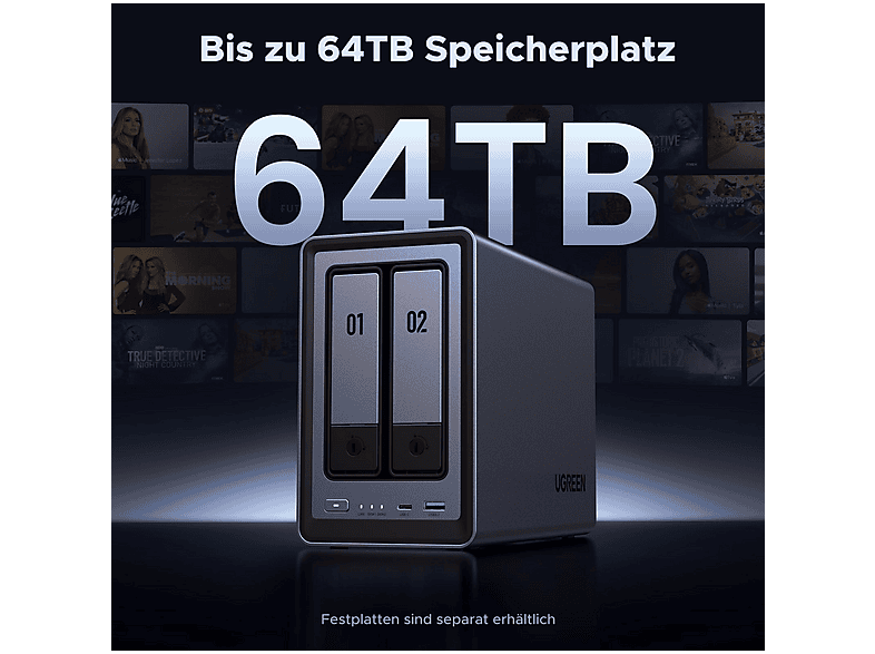 UGREEN NASync DXP2800 NAS System 2-Bay 64 TB NAS | MediaMarkt