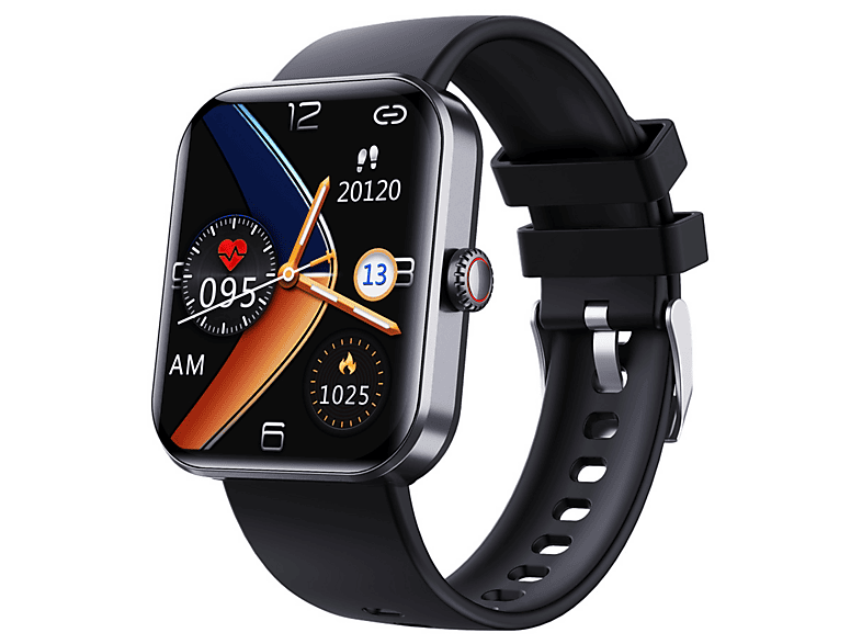 VIELLAN F57L,50 Sportmodi Smartwatch Kunststoff, 120-200mm, Schwarz