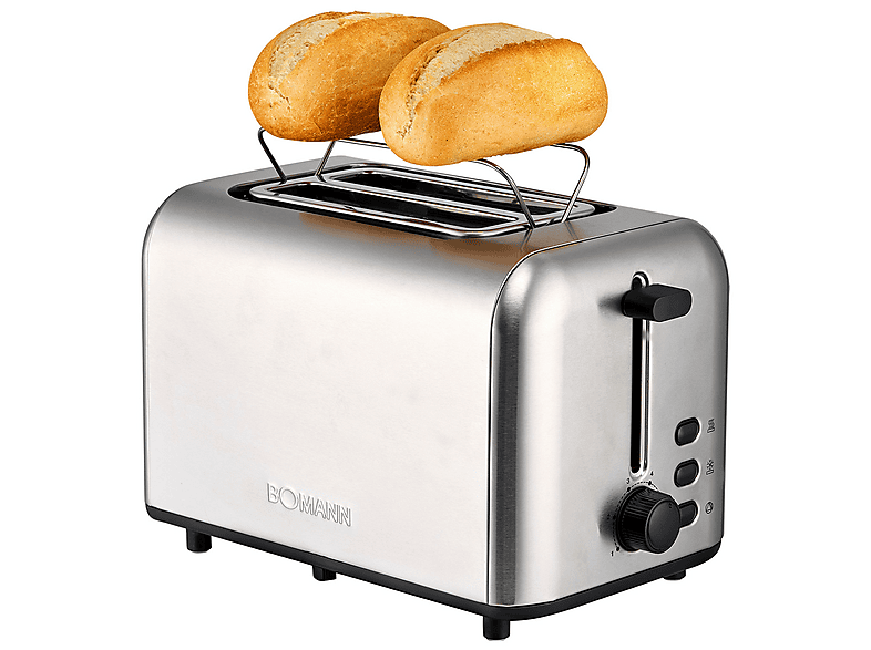 BOMANN TA 6080 CB Toaster Silber (750 Watt, Schlitze: 2)