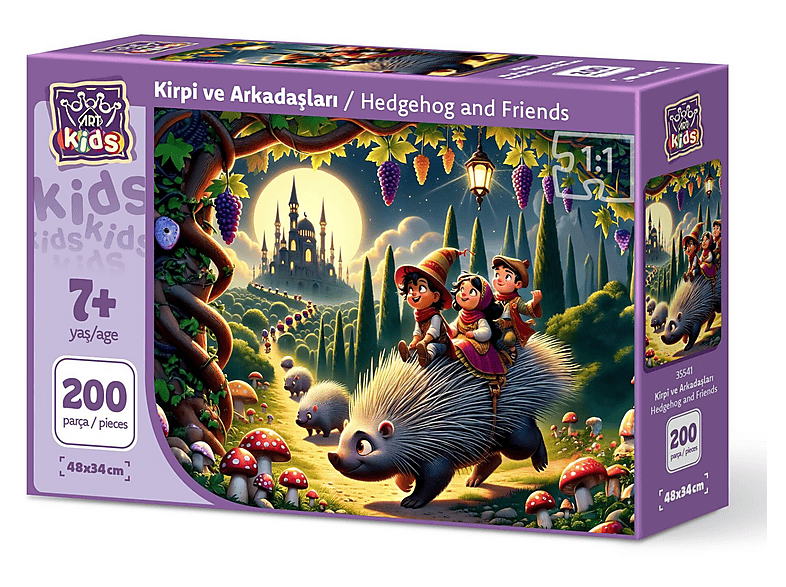 ART PUZZLE Art Çocuk Kirpi ve Arkadaşları 200 Parça Puzzle