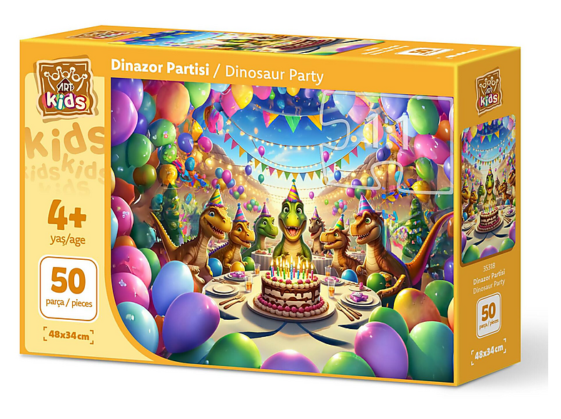 ART PUZZLE Art Çocuk Dinazor Partisi 50 Parça Puzzle