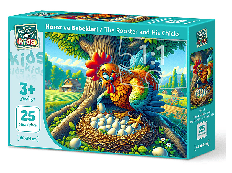 ART PUZZLE Art Çocuk Horoz ve Bebekleri 25 Parça Puzzle