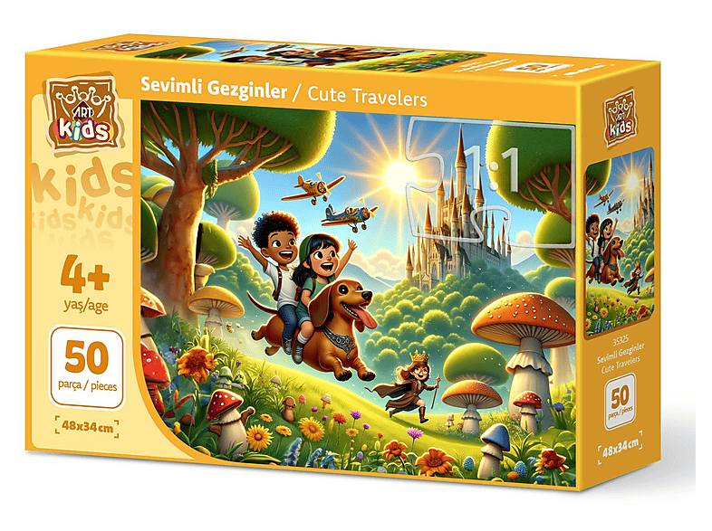 ART PUZZLE Art Çocuk Sevimli Gezginler 50 Parça Puzzle