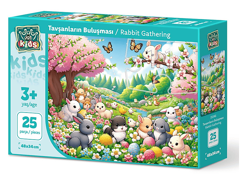 ART PUZZLE Art Çocuk Tavşanların Buluşması 25 Parça Puzzle