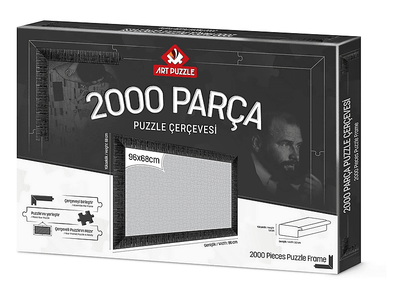 ART PUZZLE 2000 Parça Demonte Siyah Puzzle Çerçevesi