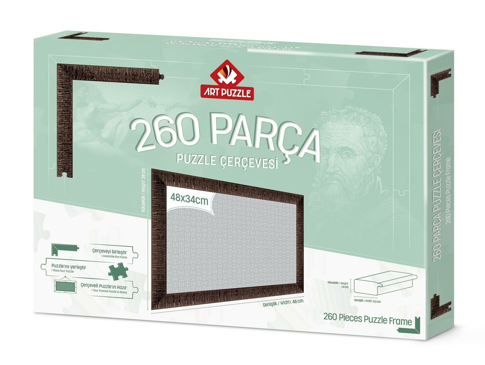 ART PUZZLE 260 Parça Demonte Kahverengi Puzzle Çerçevesi Fiyat