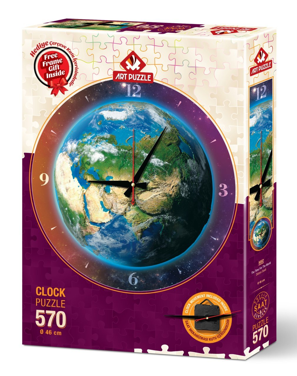 ART PUZZLE Dünya Saati 570 Parça Saat Puzzle
