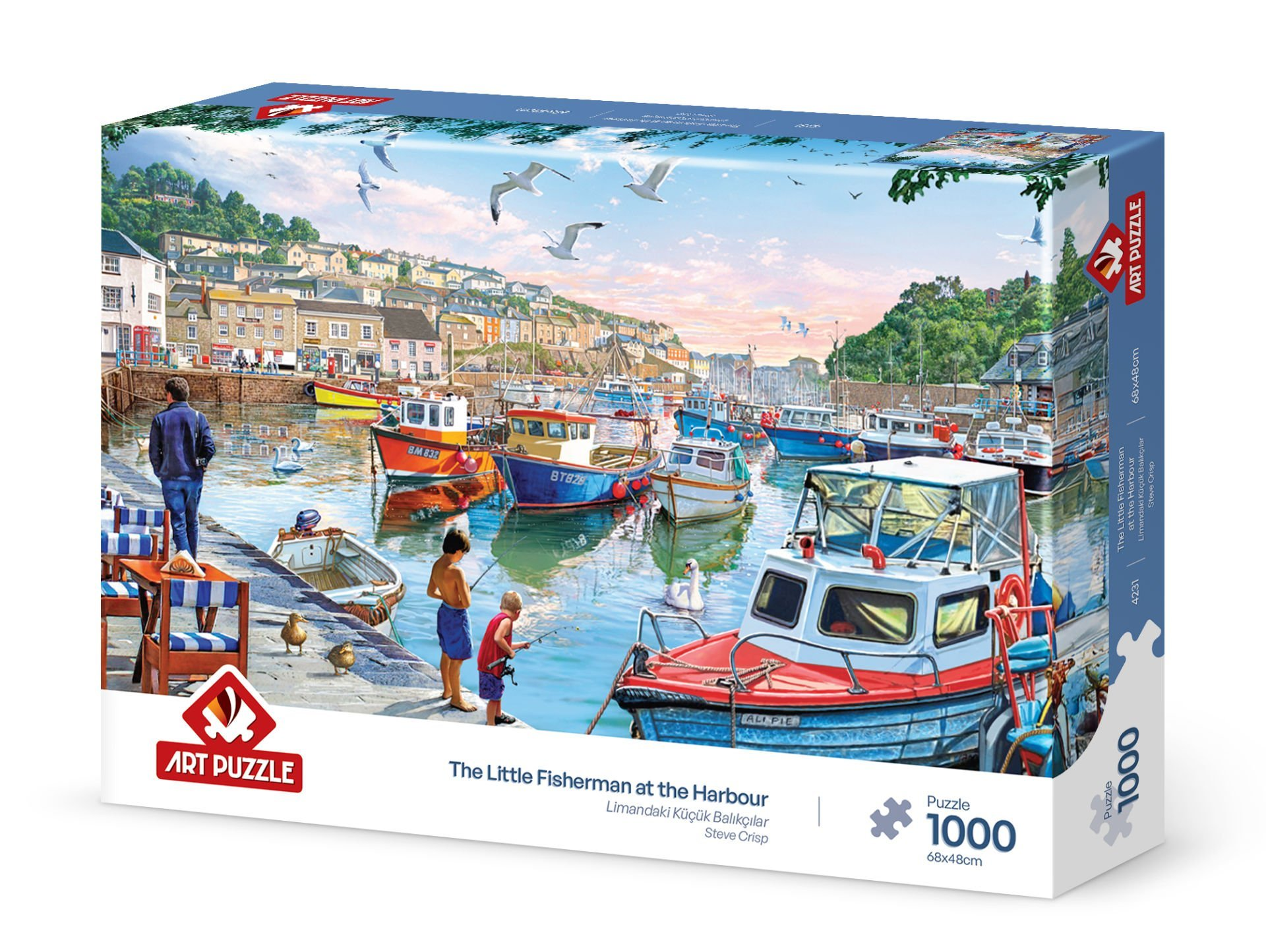 ART PUZZLE Limandaki Küçük Balıkçılar 1000 Parça Puzzle