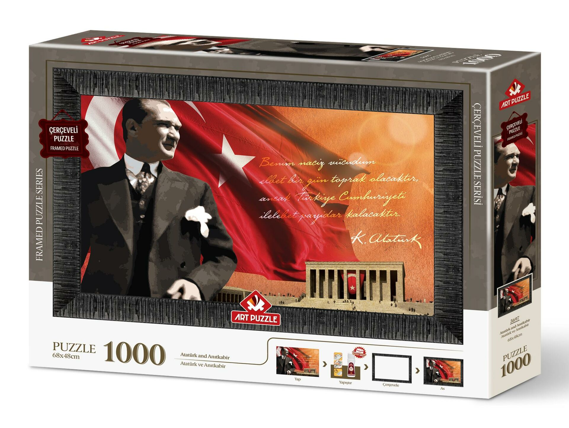 ART PUZZLE Atatürk ve Anıtkabir 1000 Parça Çerçeveli Puzzle