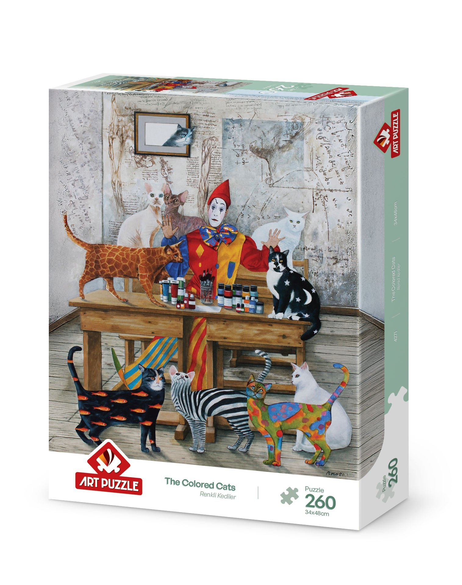 ART PUZZLE Renkli Kediler 260 Parça Puzzle