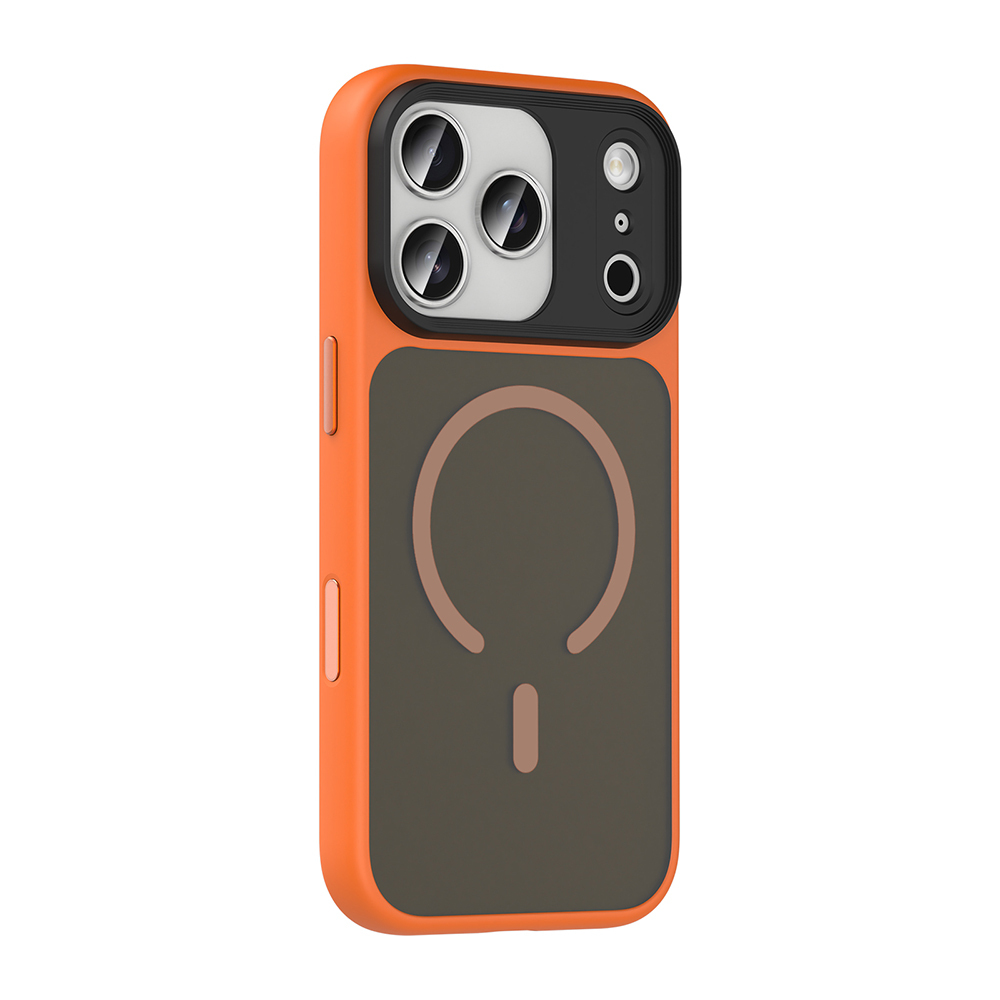 GPACK iPhone 17 Pro Uyumlu Flet M-Safe Şarj Özellikli Telefon Kılıfı Turuncu