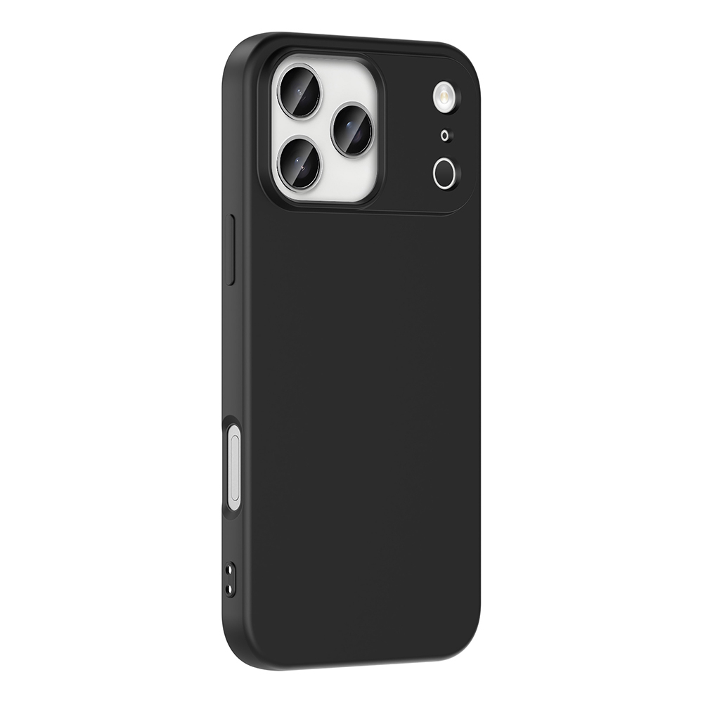 GPACK iPhone 17 Pro Uyumlu Lansman Silikon İçi Kadife Telefon Kılıfı Siyah