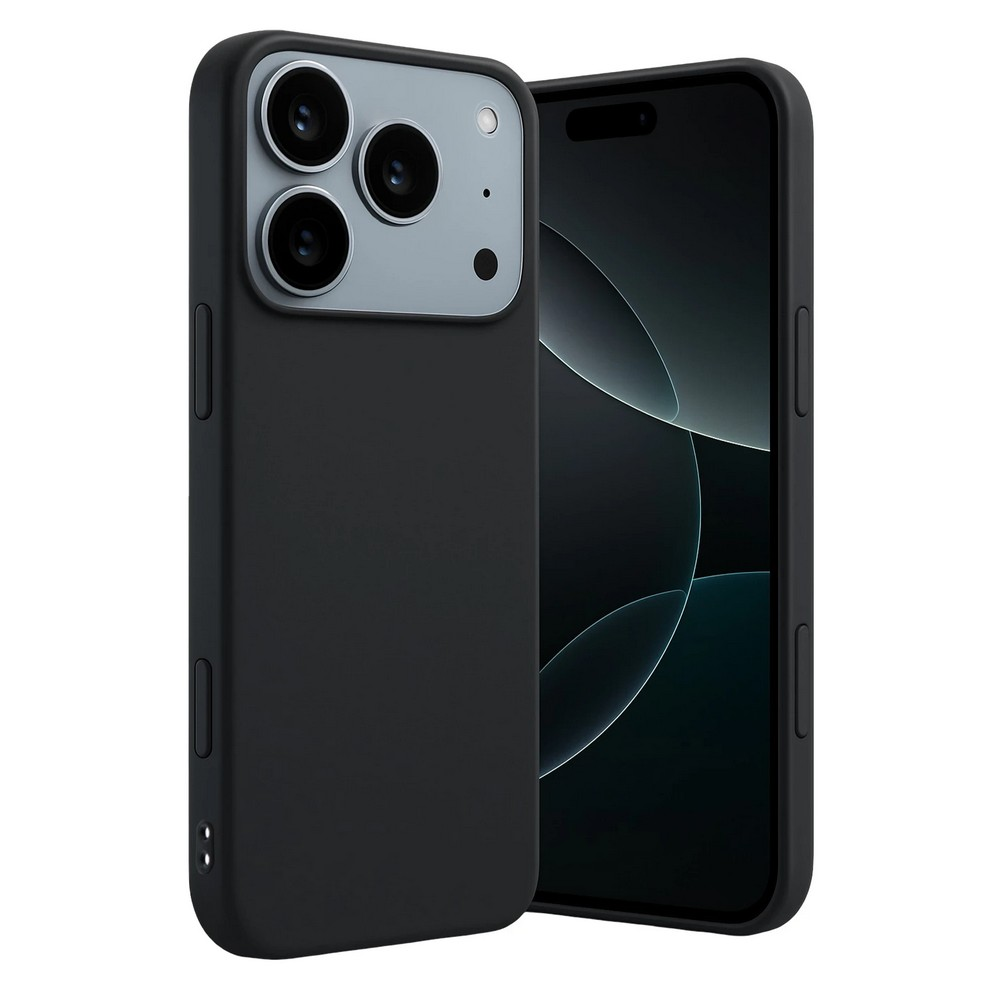 GPACK iPhone 17 Pro Uyumlu First Silikon Telefon Kılıfı Siyah