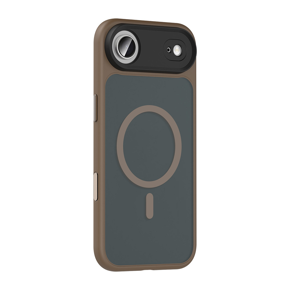 GPACK iPhone 17 Air Uyumlu Flet M-Safe Şarj Özellikli Telefon Kılıfı Bej