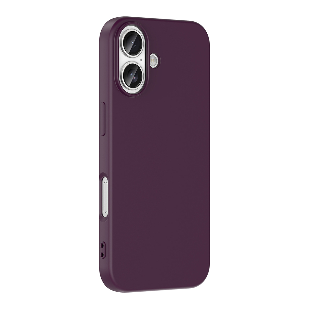 GPACK iPhone 17 Uyumlu Lansman Silikon İçi Kadife Telefon Kılıfı Mürdüm