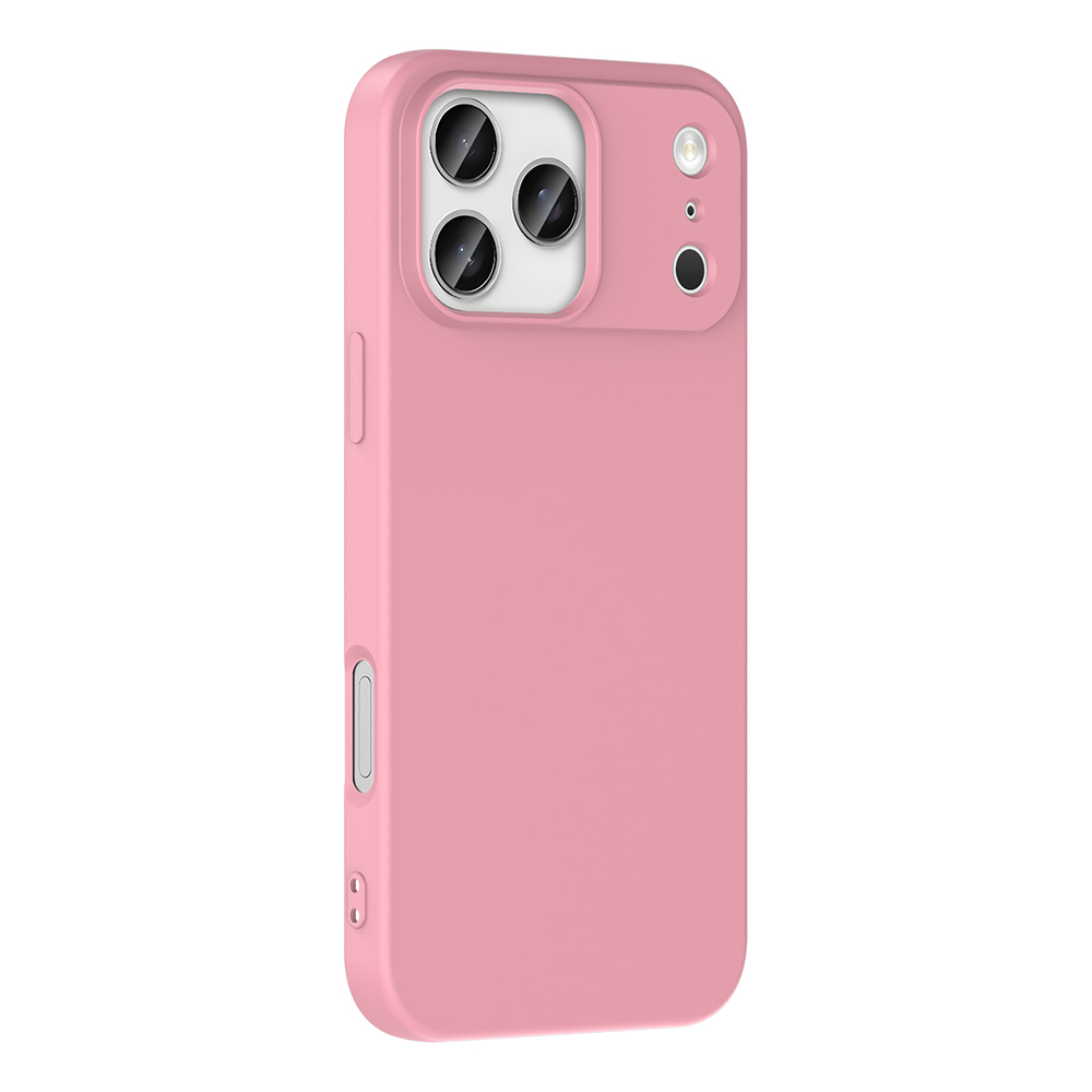 GPACK iPhone 17 Pro Max Uyumlu Lansman Silikon İçi Kadife Telefon Kılıfı Pembe